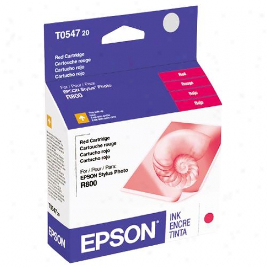 Epson T054720 Ink Cargridge For Stylus R800 Peinter - Red