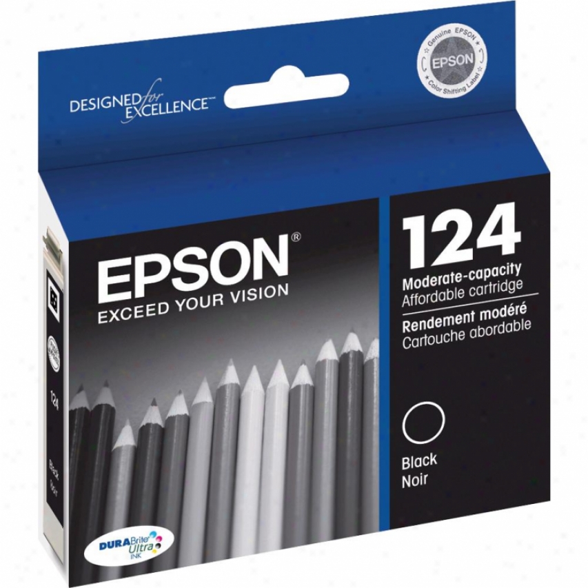 Epson T124120 124 Moderate-capacitty Ink Cartridge - Black