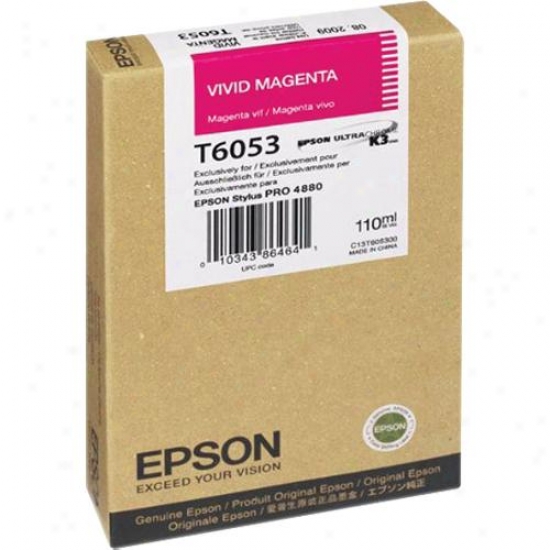 Epson T605300 110 Ml Photo Vivid Magenta Ultrachrome Ink Cartridge