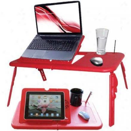 Estand Laptop Table W/fan Red