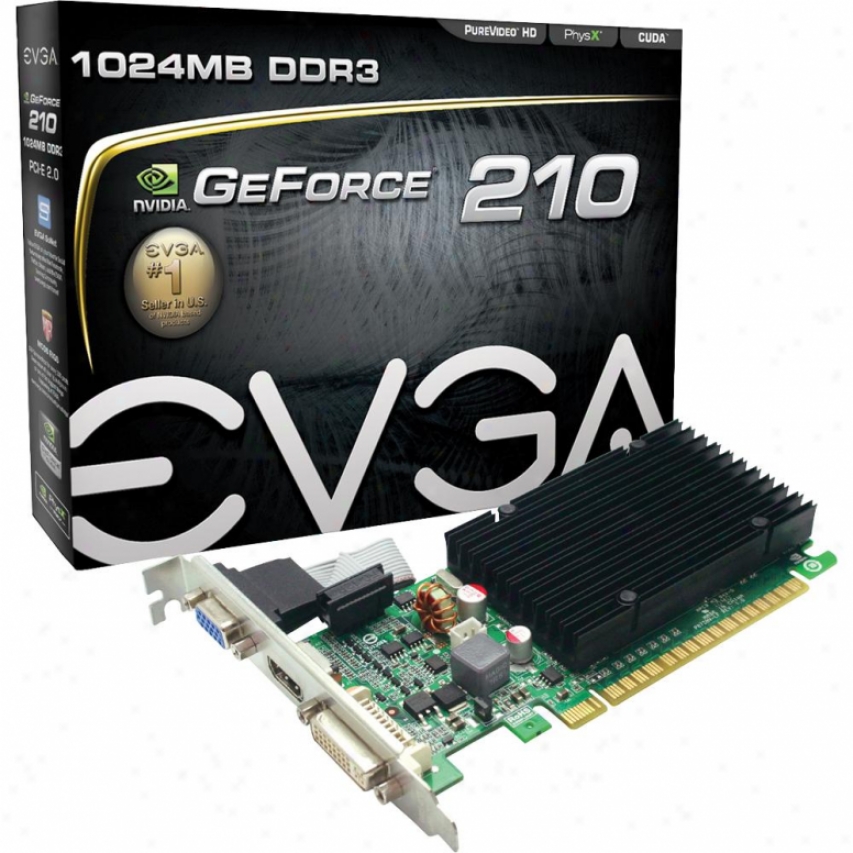 Evga Geforce 210 1024mb Ddr3 Pci Express 2.0 X16 Video Card - 01g-p3-1313-kr