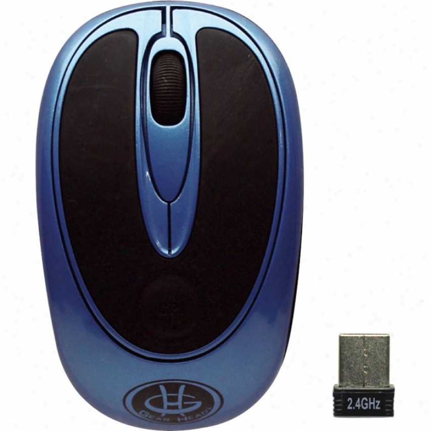 Gear Head 2.4ghz Wireless Mouse Blue