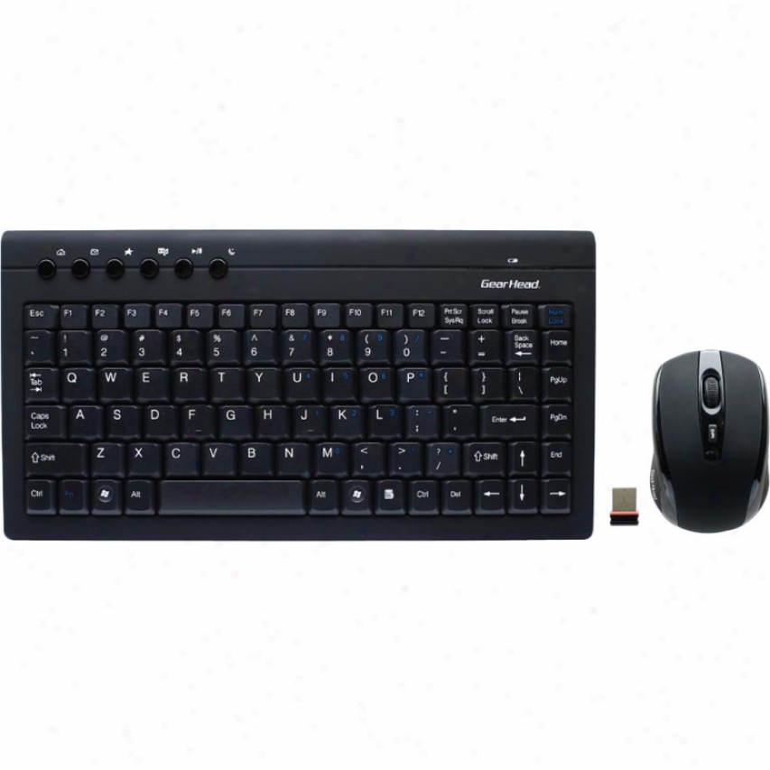 Gear Head Wireless Mini Keyboard And Mouse Set Kb3750w