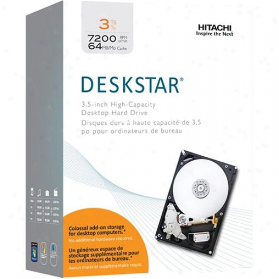 Hitachi Deskstar 3tb 3.5" Internal Sata Hard Disk Drive 330003272sp