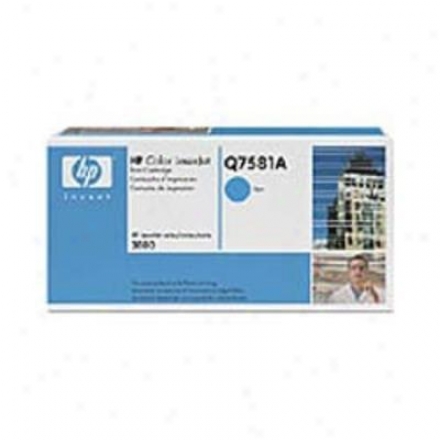 Hp Clrlj Q7581a Cyan Cartridge