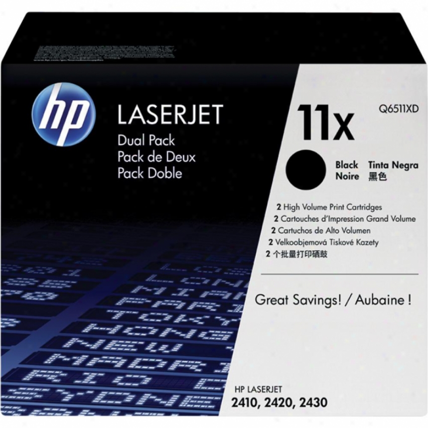 Hp Laserjet 11x Black Toner Caftridge Dual Pack