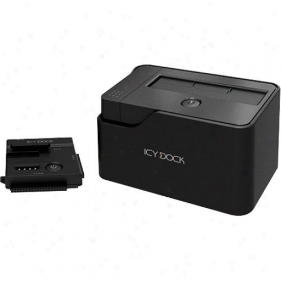 Icy Curtail 2.5"/3.5" Usb 3.0 Sata Hdd Docking Station With Ide Adapter