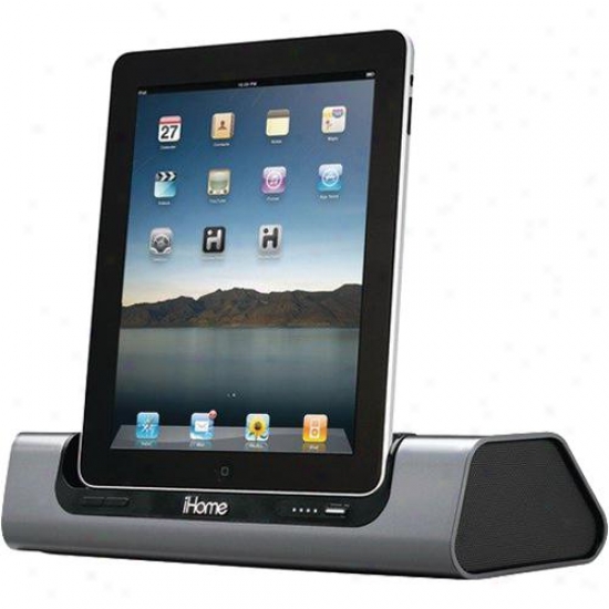 Ihome App-friendly Rechargeabls Speaker System Dock Id8 Gunmetal