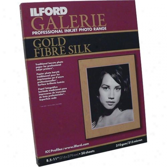 Ilford Galerie 11554047 8.5x11 Gold Fiber Silk - 50 Sheets