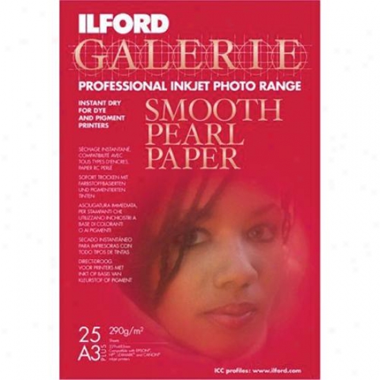 Ilford Galerie Smooth Pearl Inkjet Photo Paprr - 25 Sherts