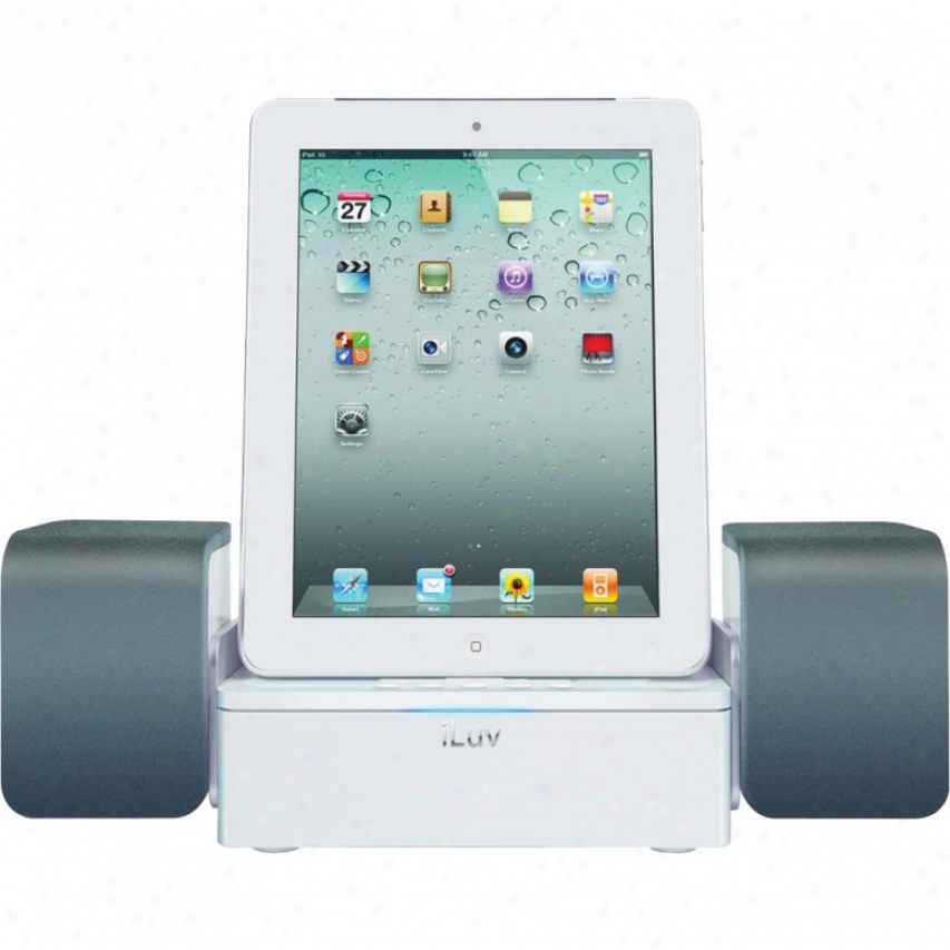 Iluv Audio Cube Hi-fi Speaker Dock For Ipad, Iphone And Ipod Imm747- White