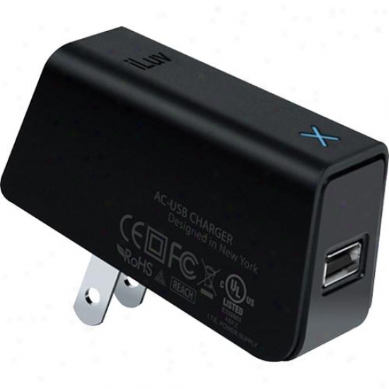 Iluv Compact Usb Power Adapter For Galaxy Tab - Black - Iad527