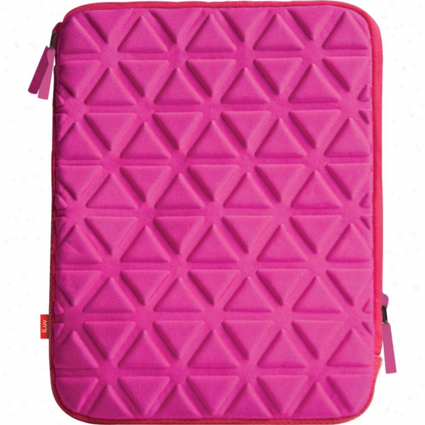 Iluv Icc2011 Foam-padded Neoprene Sleeve For Ipad 2 - Pink