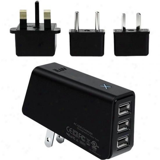 Iluv Internatonal Triple Usb Ac Charger Pack Iad217itl