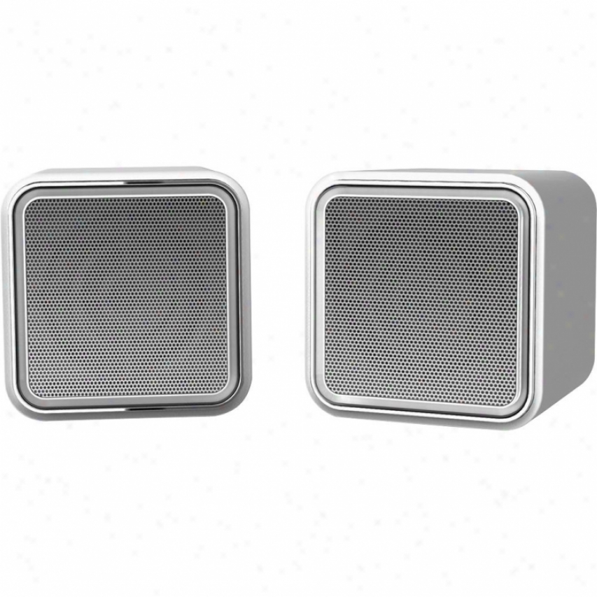 Iluv Isp160 Compact Uqv Stereo Speakers - Silver