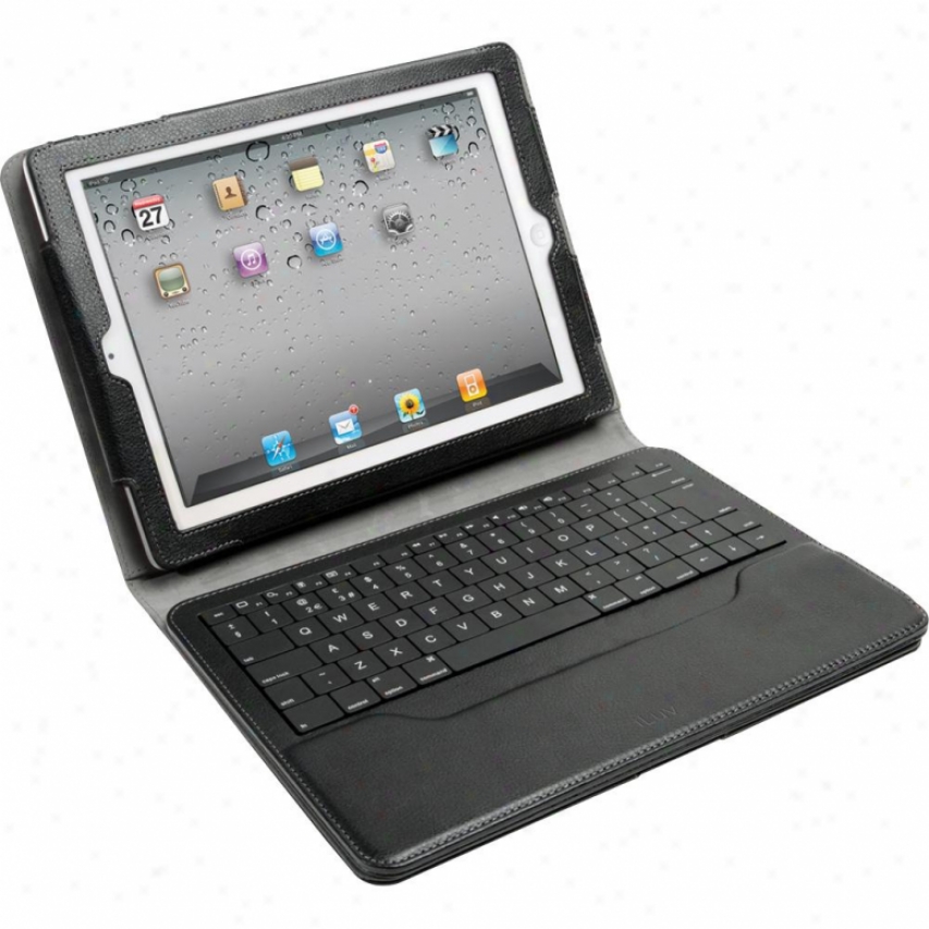 Iluv Portfolio With Detachable Bluetooth Keyboard For New Ipad Ick836-black