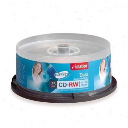 Imation Cdrw80 10-24x 25 Pk Spin