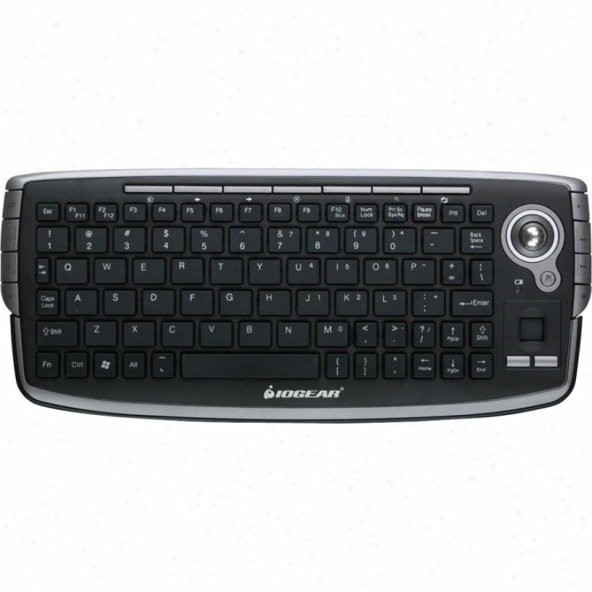 Iogea5 2.4ghz Wireless Compact Keyboard W/ Optical Trackball