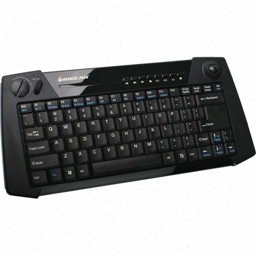 Iogear Gkm561r 2.4ghz Multimediq Keyboard With Laser Trackball And Scroll Whee1