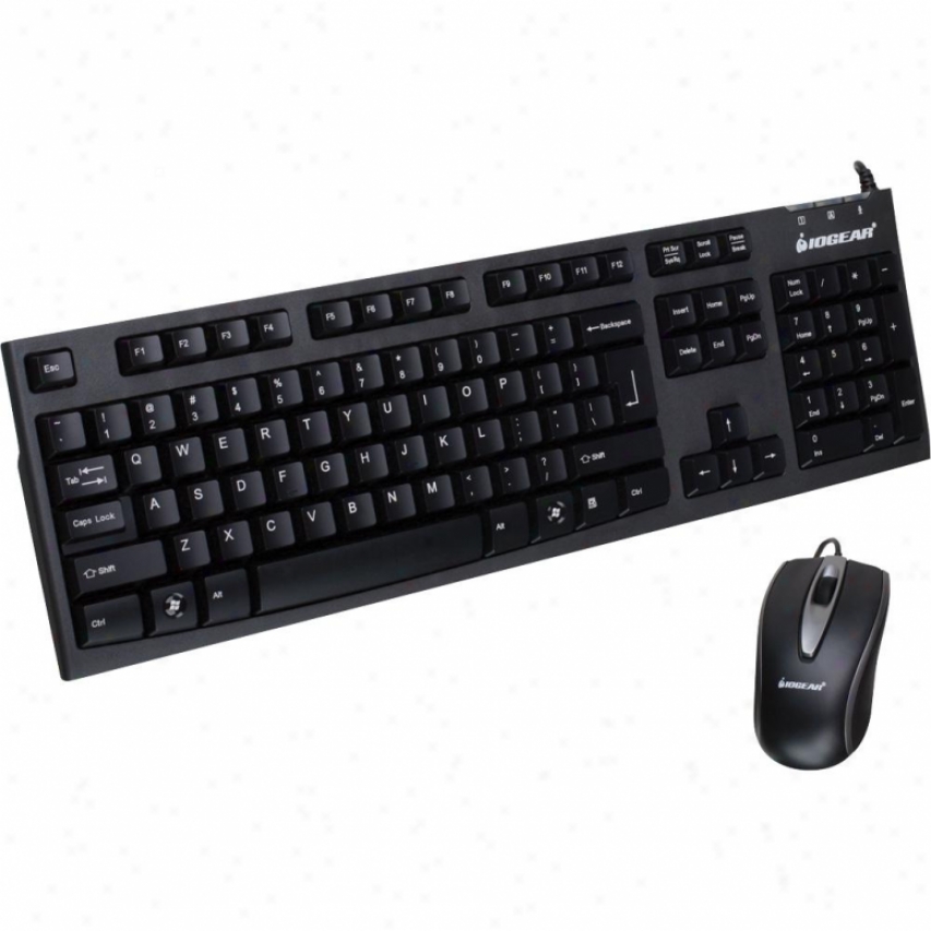 Iogear Splil-resisant Keyboard & Mouse Combo - Gkm513