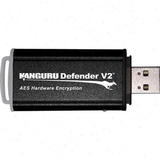 Kanguru Solutions Kdv2-8g Defender V2 8gb 2.0 Flash Drive - Black