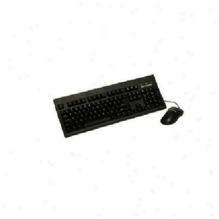 Keytronics Keyboard W/opt Mouse Usb Blac