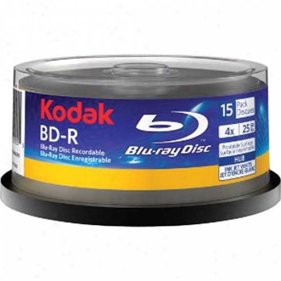 Kodam Bluray Disc Recordable Bd-r Printable Spindle - 15-pack 52115