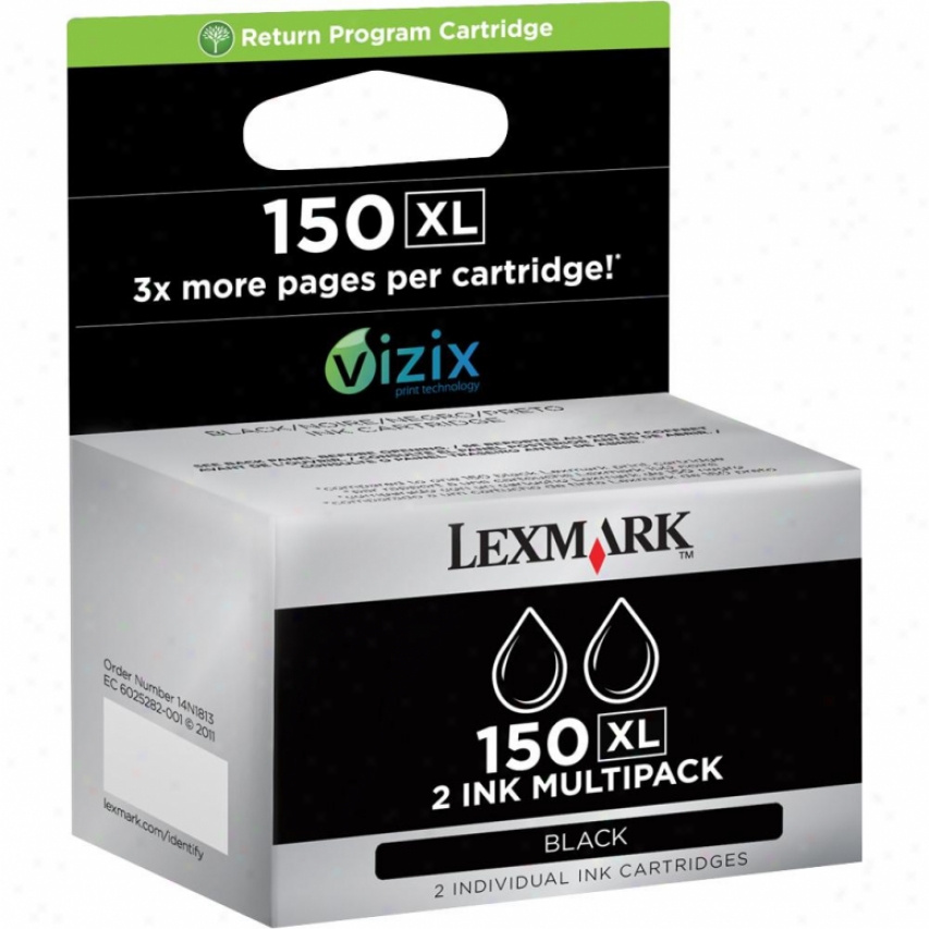 Lexmark 150xl Dismal High Yield Return Program Ink Cartridge - 2-pack - 14n1813