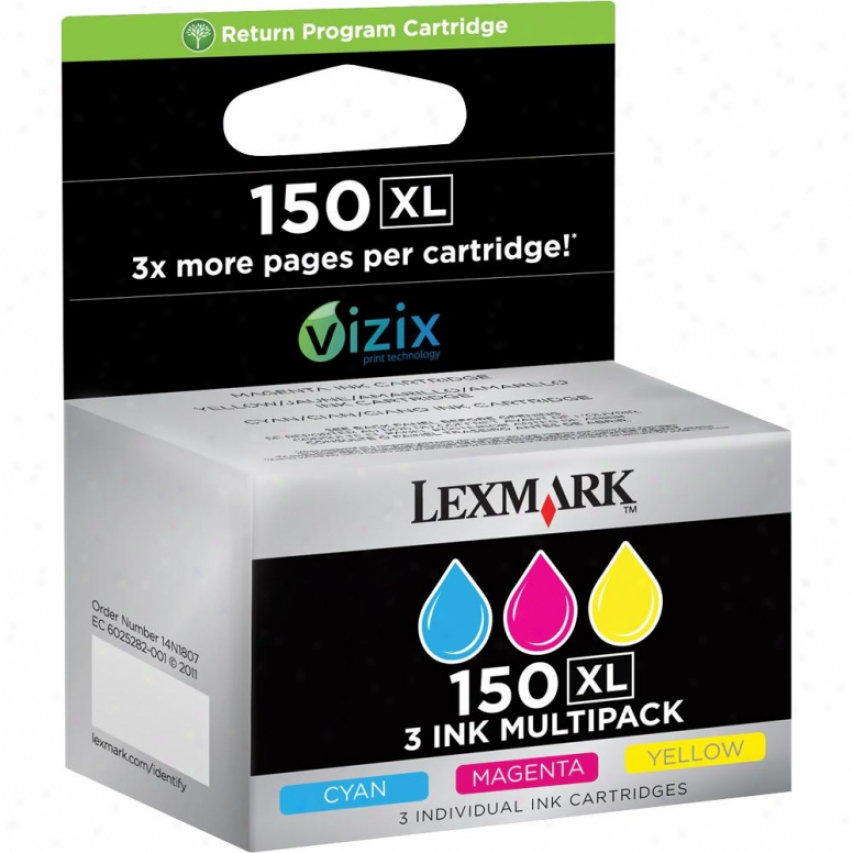 Lexmark 150xl Color (cmy) Violent Yield Return Program Ink Cartridge - 14n1807