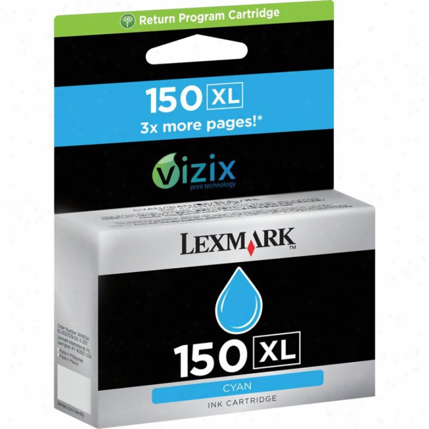 Lexmark 150xl Cyan High Yield Return Pfogram Ink Cartridge - 14n1615