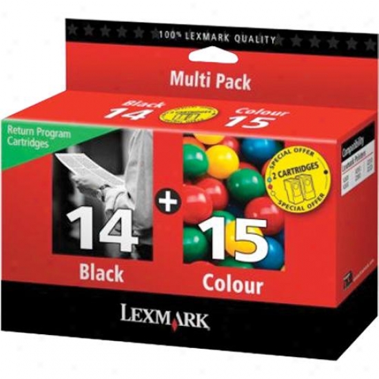 Lexmark 18c2239 14/15 Black / Color Combo Cartridge Pack