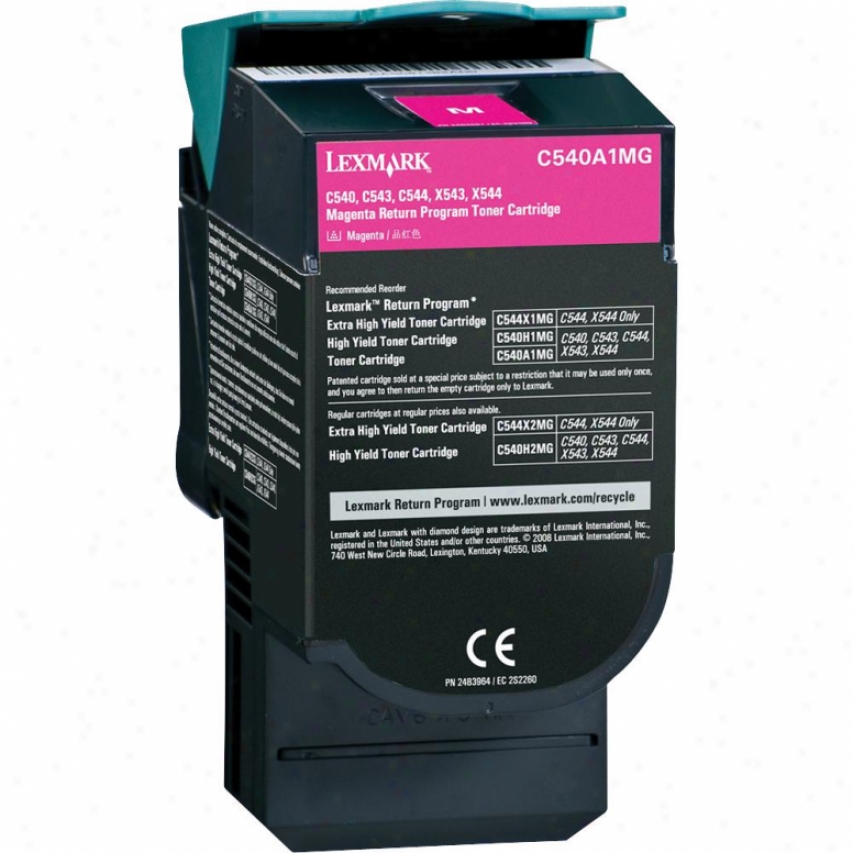 LexmarkC 540a1mg C54x, X54x Return Program Magenta Toner Cartridge