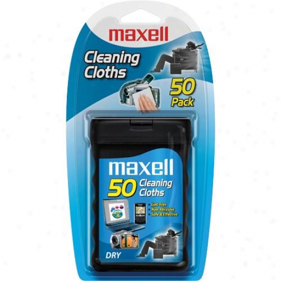 Maxell Cd-rom Cleaning Cloths (package Of 50)