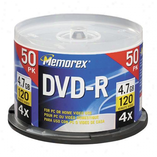 Memorex 16x Dvd-r 4.7gb 50 Pack Spindle 32025639