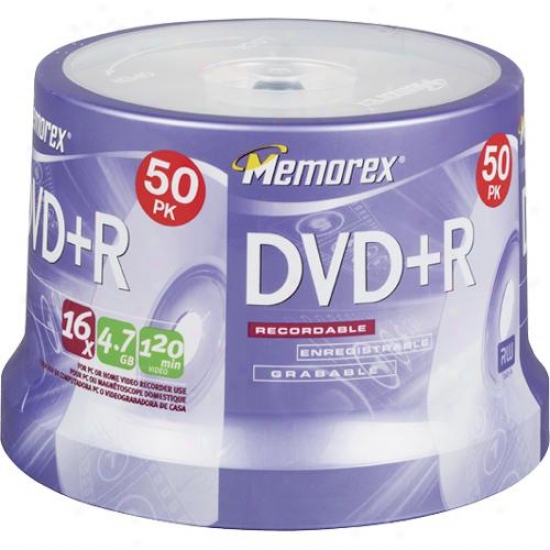 Memorex 16x Dvd+r 4.7gb 50 Pack Spindle 320025619