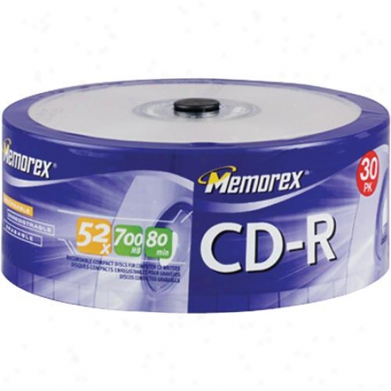 Memorex 30-pack Cd-r 700mb (80-minute) - Spindle - 32024830