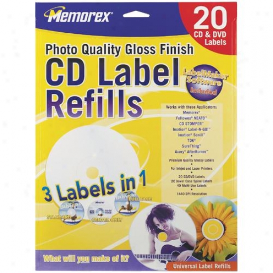Memorex 3202-0415 Glossy Cd Labels