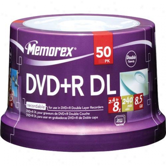 Memorex 3202-5732 8xx Dvd+r Double Layer 50 Pack Spindle