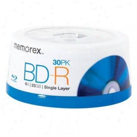 Memorex Bd-r 30pk 6x 25gb Soft and clear  Wp