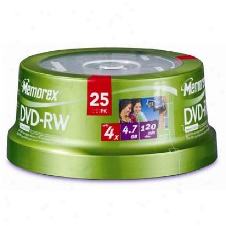 Memorex Dvd-rw 4.7gb 25 Pack Spnidle