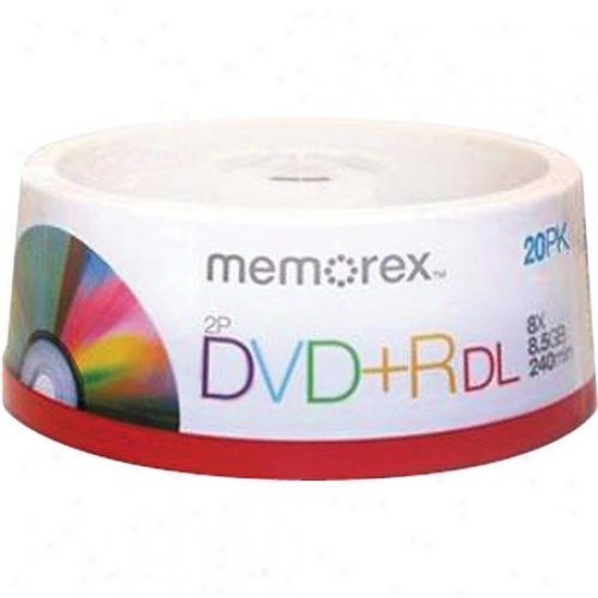 Memorex Dvd+r Dl 8.5gb 20 Pack Spindle 98727