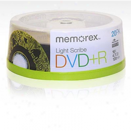 Memorex Dvd+r Lightscribe 20 Pack Spin