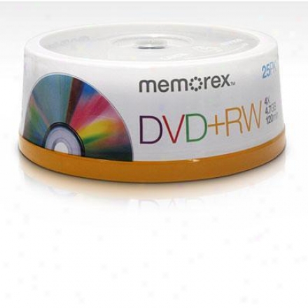 Memprex Dvd+rw 4.7gb 25pk Spdl 4x