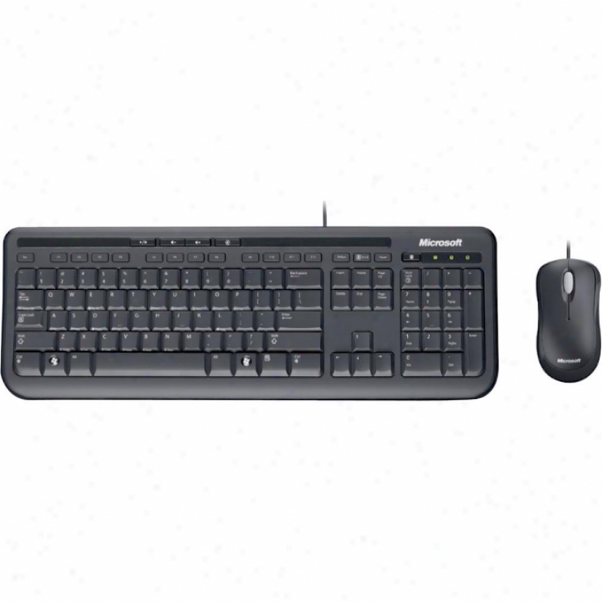 Miicrosoft Wired Desktop Mouse And Keyboard Set 600