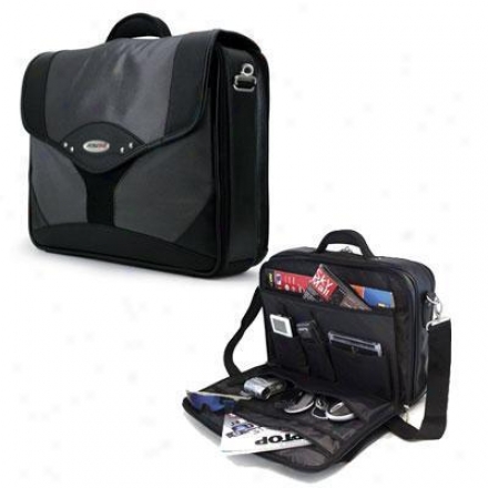 Mobile Edge 15.4" Premium Briefcase Sllv/bk