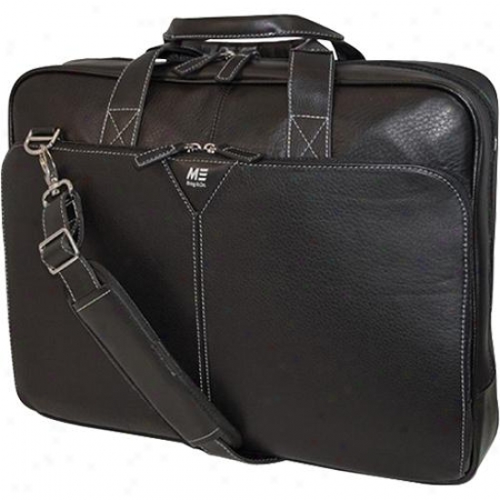 Mobile Edge 16"deluxe Leather Briefcase Bk