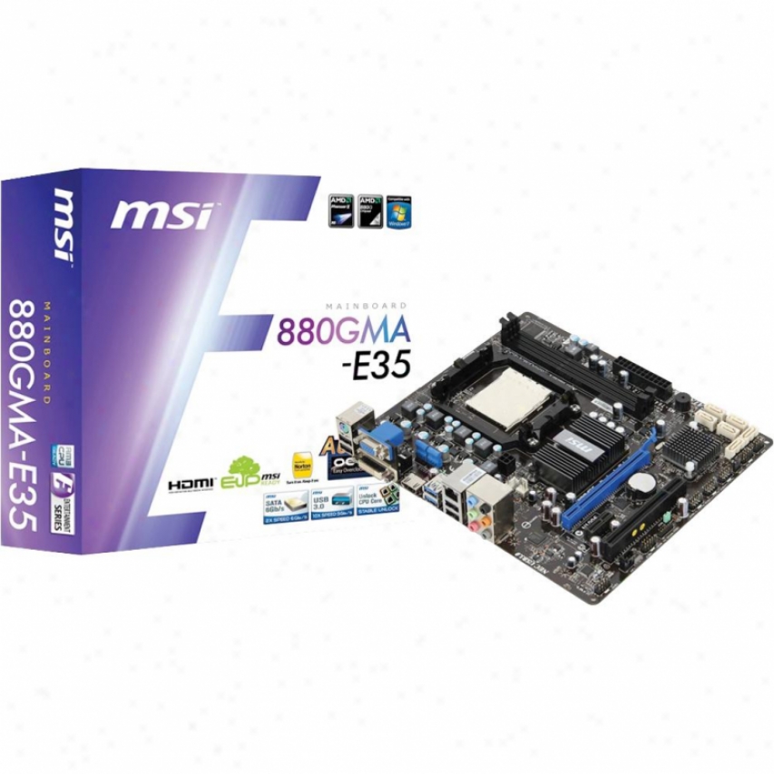 Msi Microstar 880gma-e35 (fx) Socket Am3 Motherboard