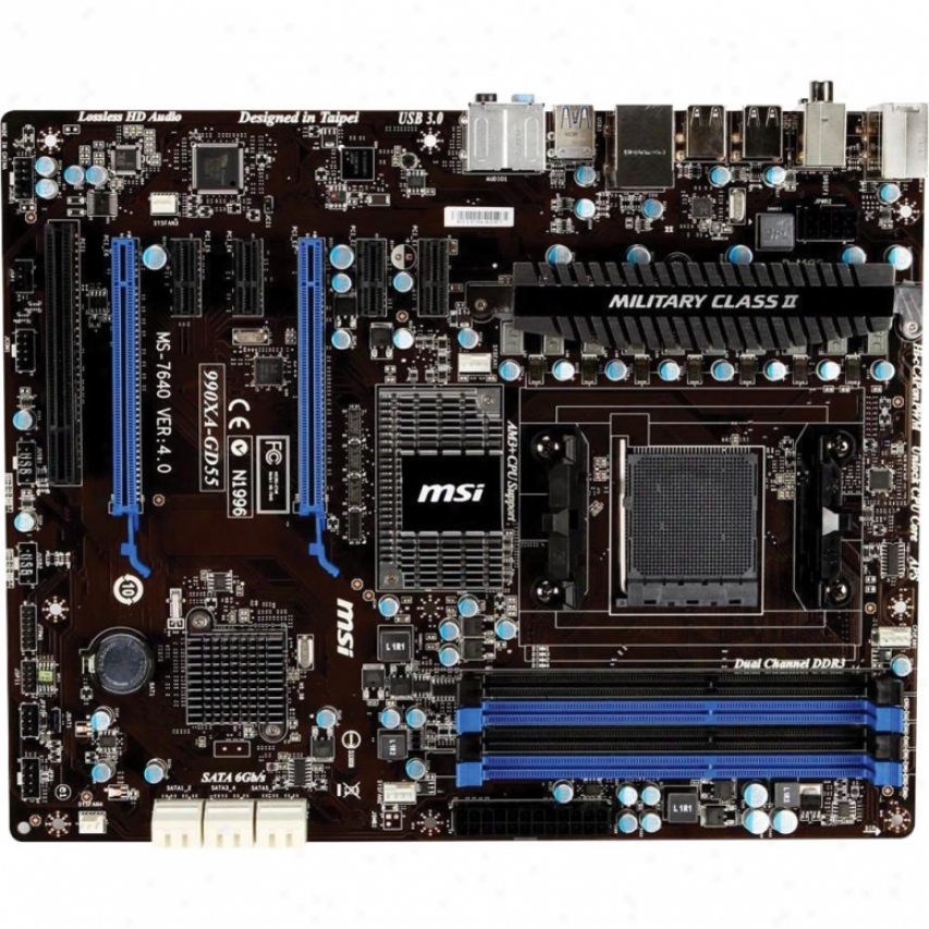 Msi Microstar 990x Am3 Atx 4ddr3 Scheme Motherboard 990xa-gd55