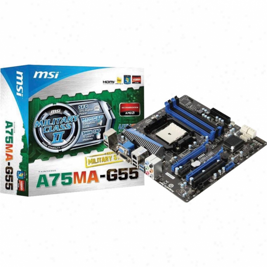 Msi Microstar A75ma-g55 Amd A75 (hudson D3) Micro Atx Amd Motherboard