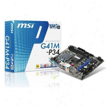 Msi Microstar G41m-p34 Lga 775 Intel G41 Micro Atx Intel Motherboard